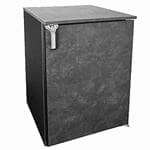 Glastender C1RB24 Black 1 Solid Door Refrigerated Back Bar Storage Cabinet, 120 Volts