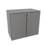 Glastender C1RB40 Silver 1 Solid Door Refrigerated Back Bar Storage Cabinet, 120 Volts