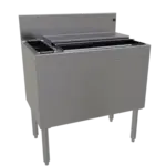Glastender CBA-30L3-CP10-ED Extra Deep Underbar Ice Bin/Cocktail Unit, Stainless Steel, 30"W x 19"D with 3-Bottle Storage and 92 lbs. Ice Capacity
