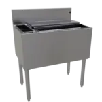 Glastender CBA-30L3 Underbar Ice Bin/Cocktail Unit, Stainless Steel, 30"W x 19"D with 3-Bottle Storage and 67 lbs. Ice Capacity