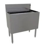 Glastender CBA-30R3-CP10-ED Extra Deep Underbar Ice Bin/Cocktail Unit, Stainless Steel, 30"W x 19"D with 3-Bottle Storage and 92 lbs. Ice Capacity