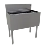 Glastender CBA-30R3 Underbar Ice Bin/Cocktail Unit, Stainless Steel, 30"W x 19"D with 3-Bottle Storage and 67 lbs. Ice Capacity