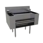 Glastender CBA-36-CP10-CS Underbar Ice Bin/Cocktail Unit, Stainless Steel, 36"W x 19"D with (2) 3-Bottle Storage and 67 lbs. Ice Capacity