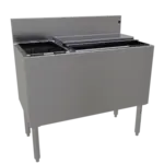 Glastender CBA-36L-CP10-ED Extra Deep Underbar Ice Bin/Cocktail Unit, Stainless Steel, 36"W x 19"D with 6-Bottle Storage and 92 lbs. Ice Capacity