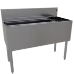 Glastender CBA-42R-CP10 Underbar Ice Bin/Cocktail Unit, Stainless Steel, 42"W x 19"D with 6-Bottle Storage and 84 lbs. Ice Capacity