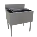 Glastender CBB-30L4-CP10 Underbar Ice Bin/Cocktail Unit, Stainless Steel, 30"W x 24"D with 4-Bottle Storage and 85 lbs. Ice Capacity