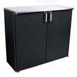 Glastender CS1RB40 Silver 2 Solid Door Refrigerated Back Bar Storage Cabinet, 120 Volts