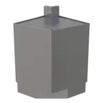 Glastender E-COW-75 ELEVATION Underbar Outside Wedge Corner