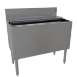 Glastender IBA-36-CP10-ED Extra Deep Underbar Ice Bin, Stainless Steel with 139 lbs. Ice Capacity 10-Circuit Cold Plate - 36"W x 19"D
