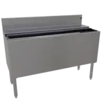 Glastender IBA-48-CP10-ED Extra Deep Underbar Ice Bin, Stainless Steel with 185 lbs. Ice Capacity 10-Circuit Cold Plate - 48"W x 19"D