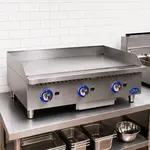 Globe GG36G 36'' Countertop Gas Griddle with Manual Controls - 30,000 BTU