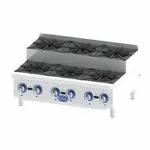 Globe GHPSU636G 6 Burner Countertop Gas Hotplate / Range with Manual Controls - 30,000 BTU
