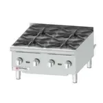 Grindmaster-Cecilware HPCP424 4 Burner Countertop Gas Hotplate / Range with Manual Controls - 22,000 BTU