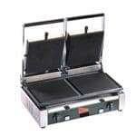 Grindmaster-Cecilware TSG2G Double Panini Grill, Dual, with 19-3/4"W x 10"D Grooved Cast Iron Cooking Surface - 240 Volts