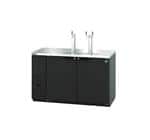Hoshizaki HDD-2-59 3 Taps 1/2 Barrel Draft Beer Cooler - Black, 3 Kegs Capacity, 115 Volts