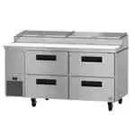 Hoshizaki PR67A-D4 67'' 4 Drawer Counter Height Refrigerated Pizza Prep Table