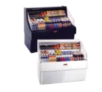 Howard-McCray SC-OS30E-6C-B-LED 75.00'' Black Horizontal Air Curtain Open Display Merchandiser with 3 Shelves