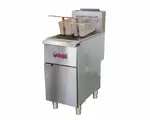 IKON IGF-75/80-NG Gas Floor Model Full Pot Fryer with Controls -