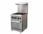 IKON
IR-4-24 LP
Restaurant Gas Range, 24" W
with 

and 
-