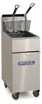 Imperial EFS-40 Gas Floor Model Full Pot Fryer with Controls -