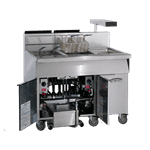 Imperial IFSCB-150 15 - 50 lb. Gas Floor Model Full Pot Fryer with Thermostatic Controls - 140,000 BTU