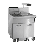 Imperial IFSCB-175-OP-T 51 - 90 lb. Gas Floor Model Full Pot Fryer with Thermostatic Controls - 175,000 BTU