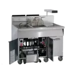 Imperial IFSCB350ET (3) 50 lb. Fryers Electric Floor Fryer with Thermostatic Controls and Built-In Filter System