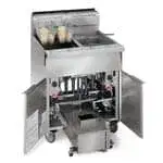 Imperial IHRSP250 Gas Floor Fryer with Controls and , -