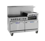 Imperial IR-G60-C Restaurant Gas Range, 60" W with (1) 60" Griddle and (1) Convection Oven & (1) Standard Oven - 165,000 BTU