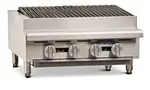 Imperial IRB-24 24" Gas Countertop Heavy Duty Radiant Charbroiler with Manual Control - 60,000 BTU