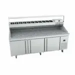 Infrico USA IRT-MR93-GTCOMBO 93.25'' Refrigerated Pizza Prep Table