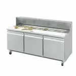 Infrico USA IRT-UC72P 72.63'' Refrigerated Sandwich / Salad Prep Table with