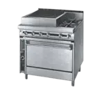 Jade Range JTRH-24B-1HT-36 Commercial Range, 36" W with (1) 24" Charbroiler & (1) 12" Hot Top and Standard Oven - 135,000 BTU