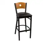 JMC Furniture CIRCLE SERIES CLEAR COAT BARSTOOL VINYL Bar Stool, Indoor