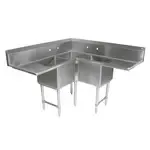 John Boos 3PBCS24-2D24 Pro-Bowl Corner Sink