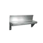 John Boos BHS548R6 16 Gauge Type 300 Stainless Steel Wall-Mounted Shelf - 48.00"W x 5"D