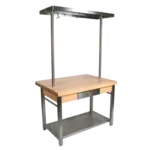 John Boos CUCG20C-PRG48 Work Table, Wood Top