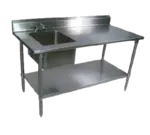John Boos EPT6R5-3048SSK-L-X Work Table With Prep Sink