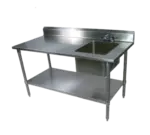 John Boos EPT8R5-3048SSK-R Work Table With Prep Sink