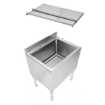 John Boos EUBIB-3618CP10-X Slim-Line Underbar Ice Bin/Cocktail Unit, Stainless Steel with 10-Circuit Cold Plate 2-Piece Sliding Lid - 36.00"W x 18.00"D