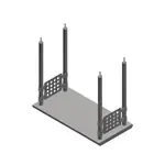 John Boos OSH16FK-2436-CM Ceiling Mount Overshelf