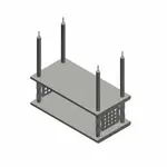 John Boos OSH26FK-2472-CM Ceiling Mount Overshelf