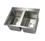 John Boos PB-DISINK101410-2-X Pro-Bowl Type 300 Stainless Steel 10" x 14" x 10" 2 Compartment Drop-In Sink / Faucet Not Included