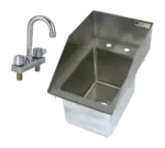 John Boos PB-DISINK101410-P-SSLR-X Pro-Bowl Type 300 Stainless Steel 10" x 14" x 10" 1 Compartment Drop-In Sink / Economy Gooseneck Faucet
