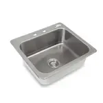 John Boos PB-DISINK201608 Pro-Bowl Type 300 Stainless Steel 16" x 20" x 12" 1 Compartment Drop-In Sink / Faucet Not Included