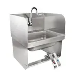 John Boos PBHS-W-1410-KV2MB-SS Pro-Bowl Hand Sink  wall mount