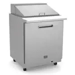Kelvinator Commercial KCHMT29.12 27.88'' 1 Door Mega Top Refrigerated Sandwich / Salad Prep Table