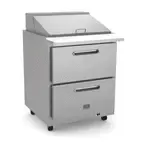 Kelvinator Commercial KCHMT29.12.2D 27.88'' 2 Drawer Mega Top Refrigerated Sandwich / Salad Prep Table
