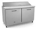 Kelvinator Commercial KCHST60.16 61.25'' 2 Door Refrigerated Sandwich / Salad Prep Table with