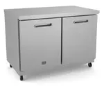 Kelvinator Commercial KCHUC48F 48.19'' 2 Section Undercounter Freezer with 2 Left/Right Hinged Solid Doors and Compressor